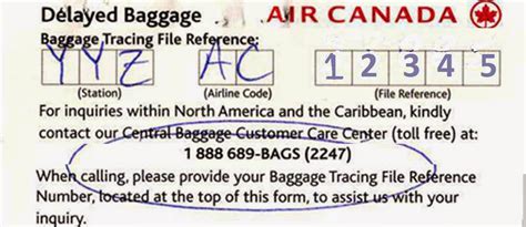 baggage incident file reference klm